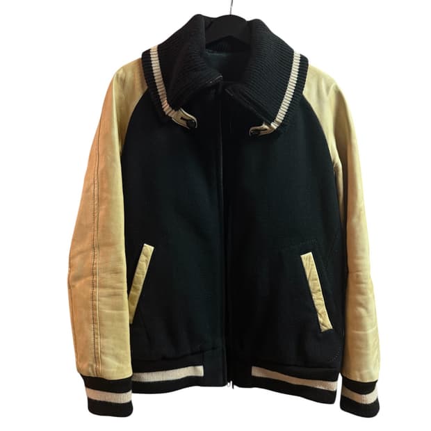 08aw 넘버나인 바시티 자켓 블랙