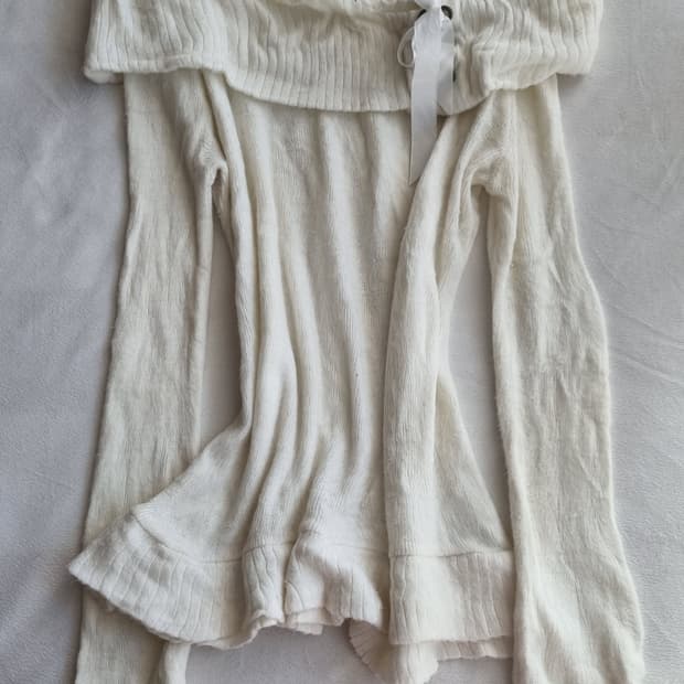 빈티지 갸루 오프숄더 니트