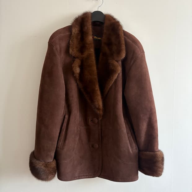 리얼 양털 무스탕