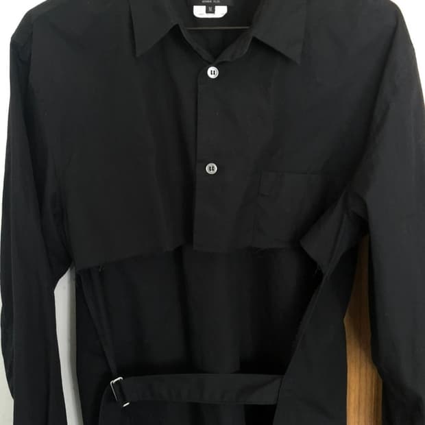 Comme des garcons homme plus 블랙 커팅 셔츠