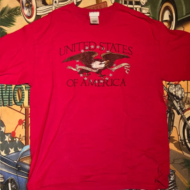 USA 이글 프린팅 티셔츠