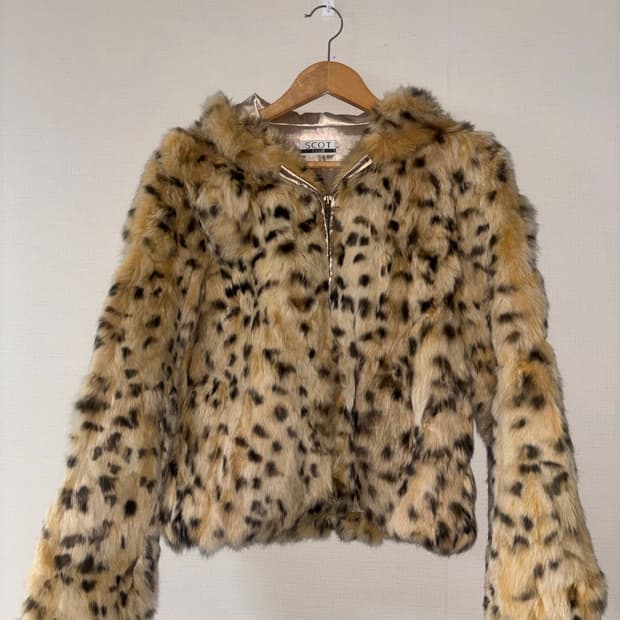 레오파드 퍼 자켓