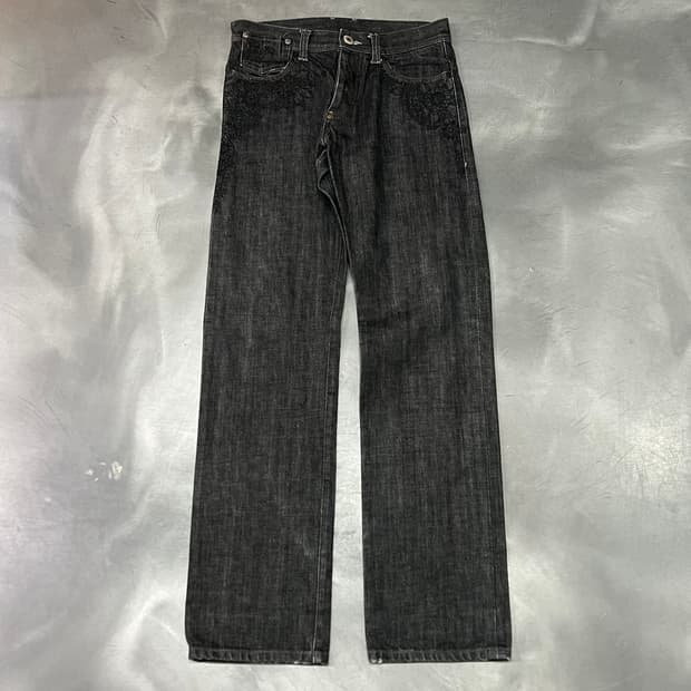  아르마니 익스체인지 자수 데님팬츠 y15549