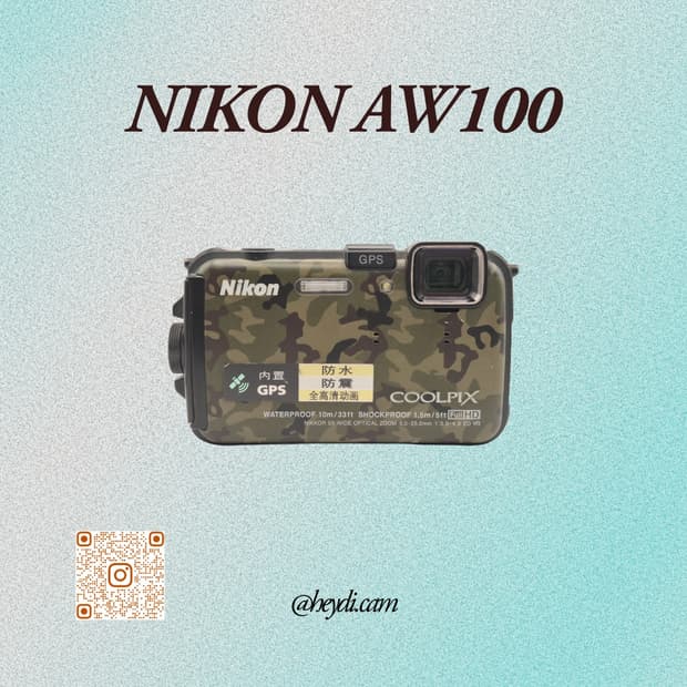 미품) 니콘 쿨픽스 aw100 카모플라쥬 Nikon aw100