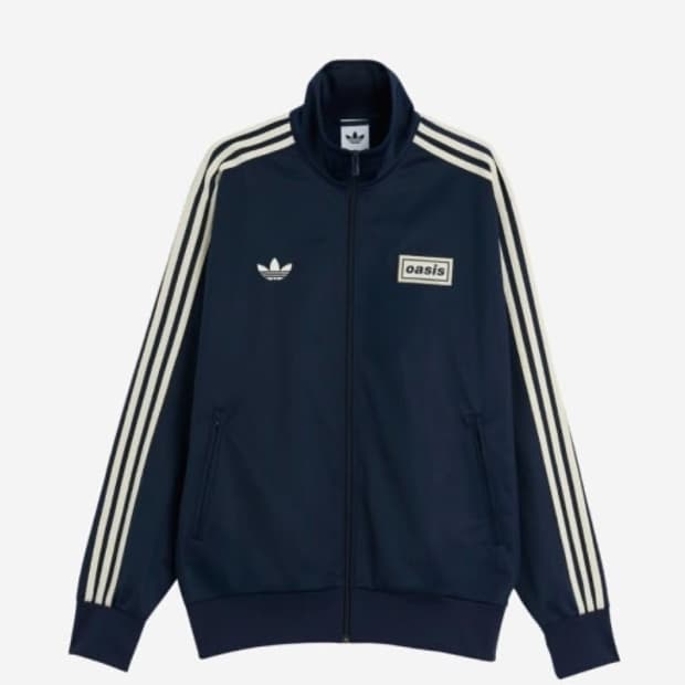 아디다스 x 오아시스 투어 파이어버드 트랙 탑 나이트 인디고 - US 