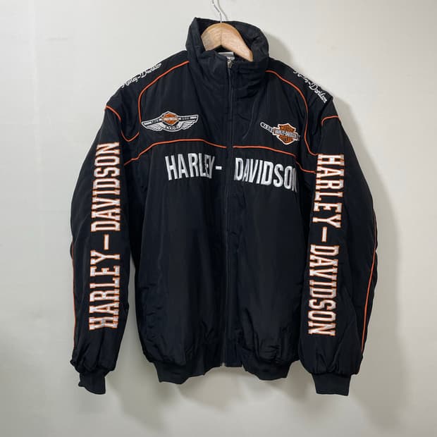 할리데이비슨 자수 레이싱 자켓 L - J11