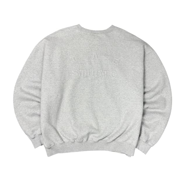 (XXL) 아이앱 스튜디오 엠보스드 스웨트 셔츠 그레이