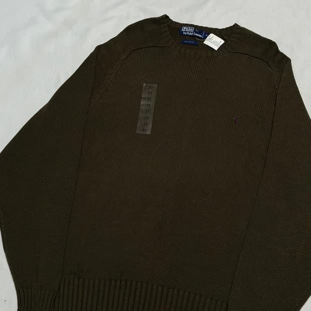 M 새상품 폴로랄프로렌 브라운 코튼 니트