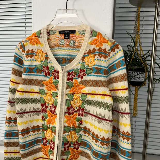 위켄드 막스마라 빈티지 울 가디건 