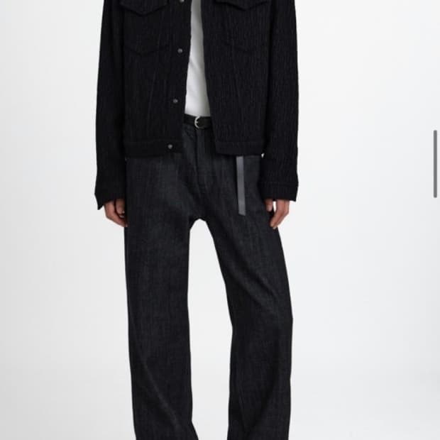 유스 흑청 스트레이트 데님팬츠