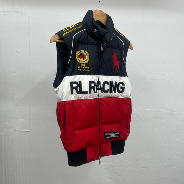 S) POLO RACING 2WAY BIG PONY DOWN VEST
