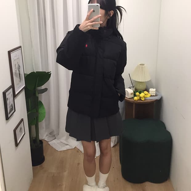 여성 폴로 패딩 점퍼 100