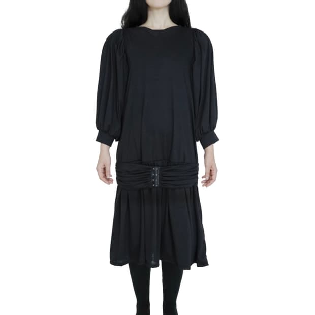 Eonts 아르누보 드레스 블랙