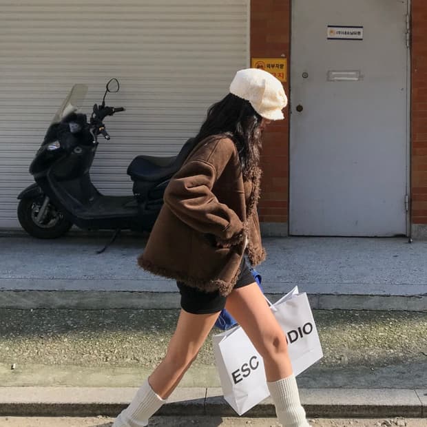 노어슨 베어 리버시블 무스탕자켓