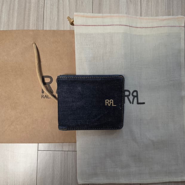 RRL 더블알엘 빌폴드 데님 지갑