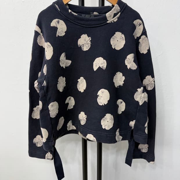 정품) COS 코스 여성 플라워 프린트 맨투맨 S