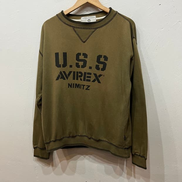 아비렉스 USS 니미츠 밀리터리 맨투맨 스웻셔츠 