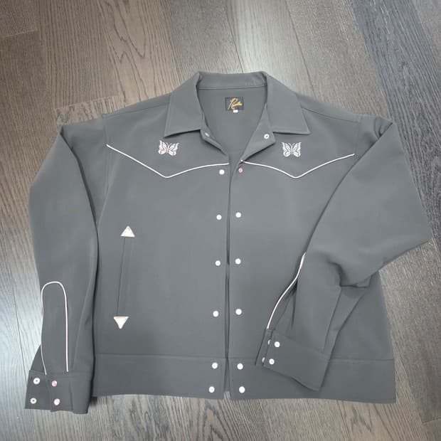 니들스 파이핑 자켓 차콜 L