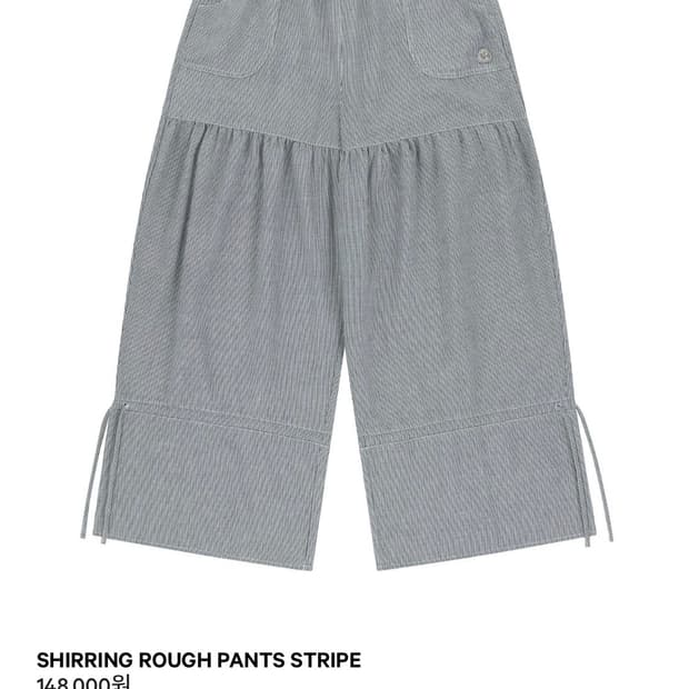 코이세이오 SHIRRING ROUGH PANTS STRIPE