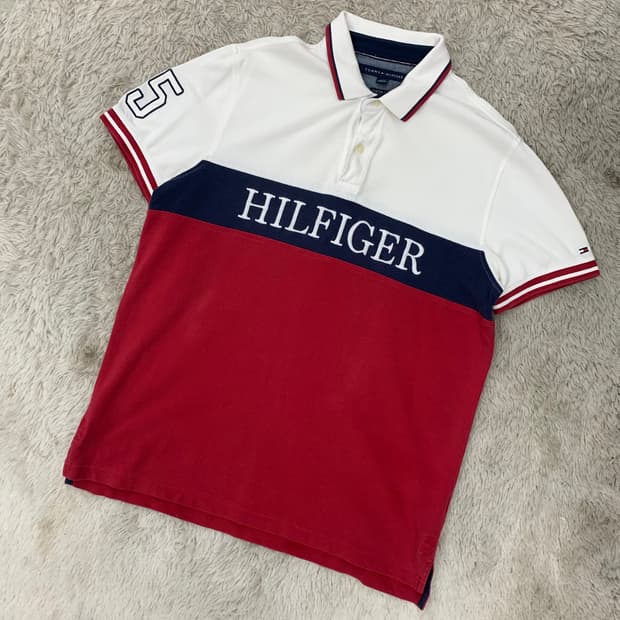 타미힐피거 빅로고 PK 카라티 L