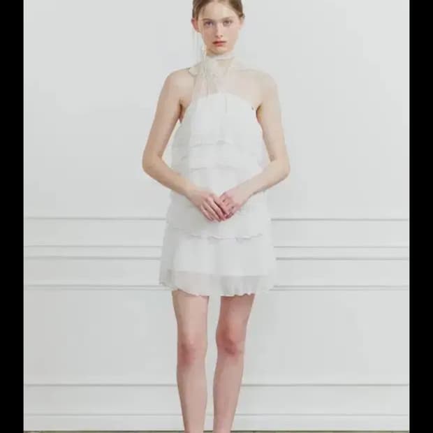 페인오어플레져 매그놀리아 홀터 드레스 화이트 M