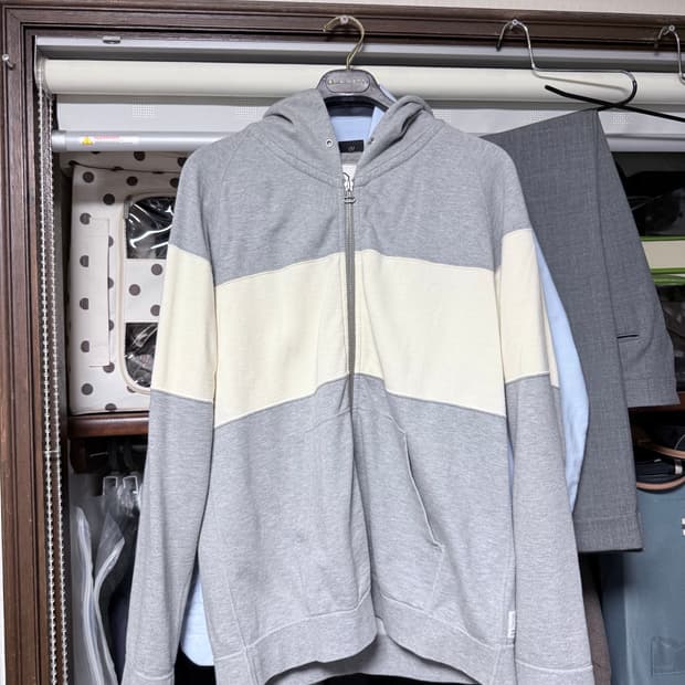 비즈빔 후드집업 기자코튼 리리지퍼