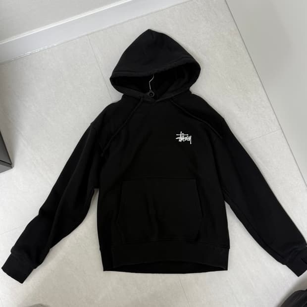 Sttussy 스투시 베이직 후드 블랙