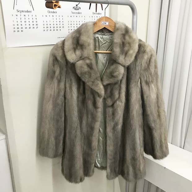 사파이어 밍크 퍼 자켓