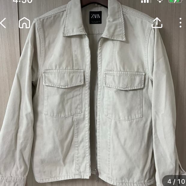 자라 흰색 자켓 L