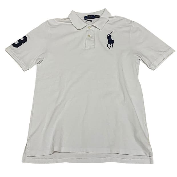 폴로 랄프 로렌 빅포니 반팔 카라 티셔츠 화이트