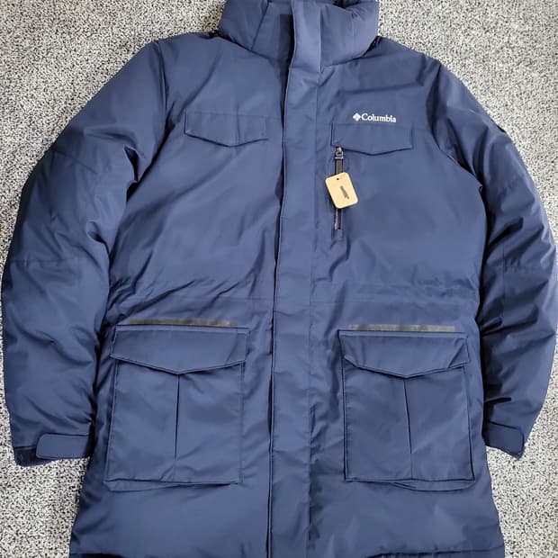 컬럼비아 네이비 패딩 점퍼 
