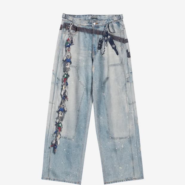 그레일즈 KEY CHAIN ILLUSION DENIM PANTS (3)