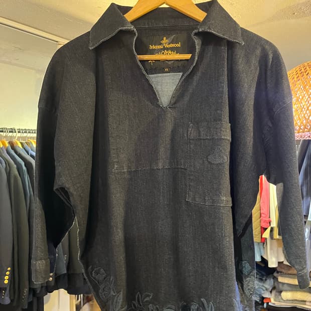 비비안 웨스트우드 앵글로매니아 데님 블라우스