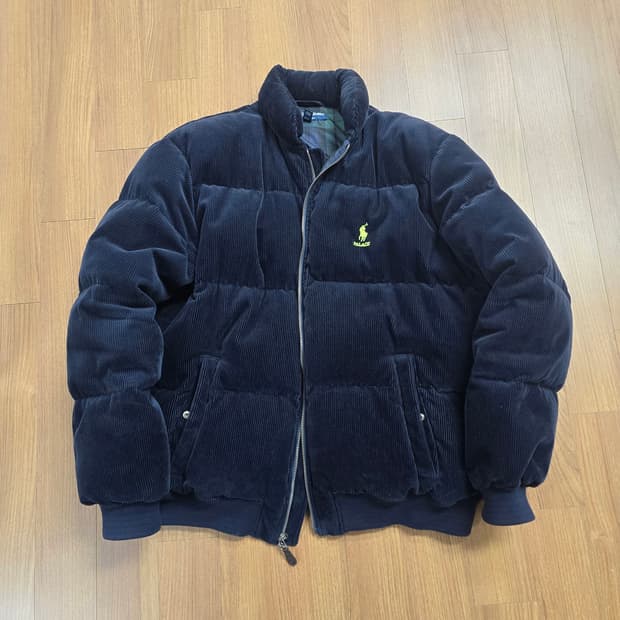 (L) 폴로 팔라스 코듀로이 패딩 네이비