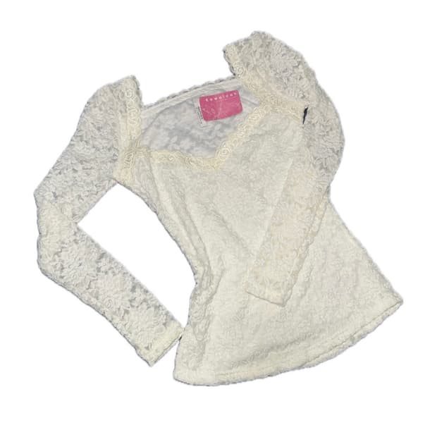 빈티지 시스루 페어리 긴팔 탑