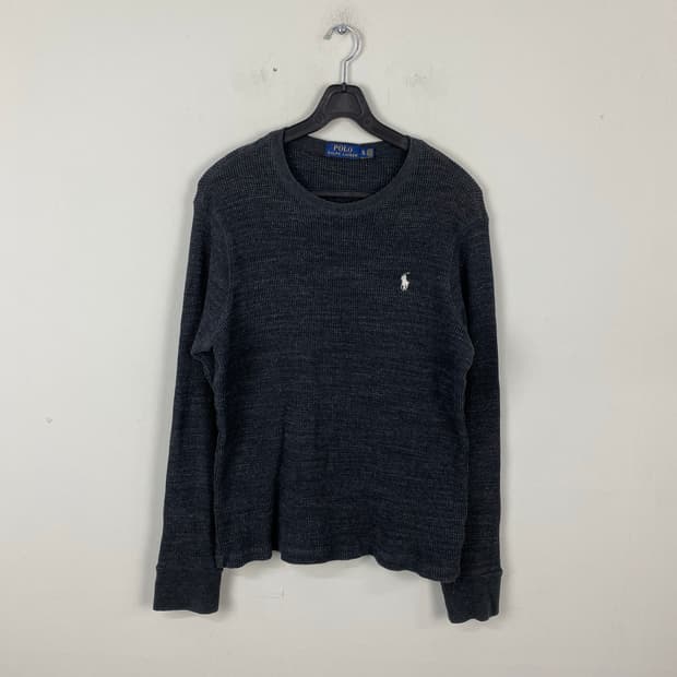 폴로 랄프로렌 차콜 와플 니트 롱슬리브 XL