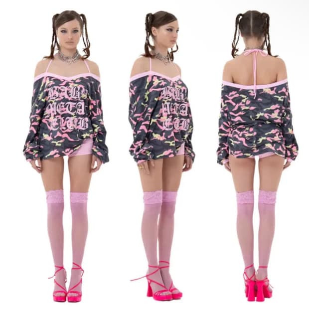 베이비메탈클럽 네온 펑키 티셔츠