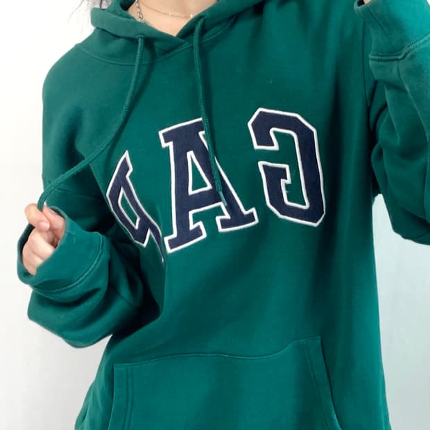 Gap 갭 그린 기모 후드티