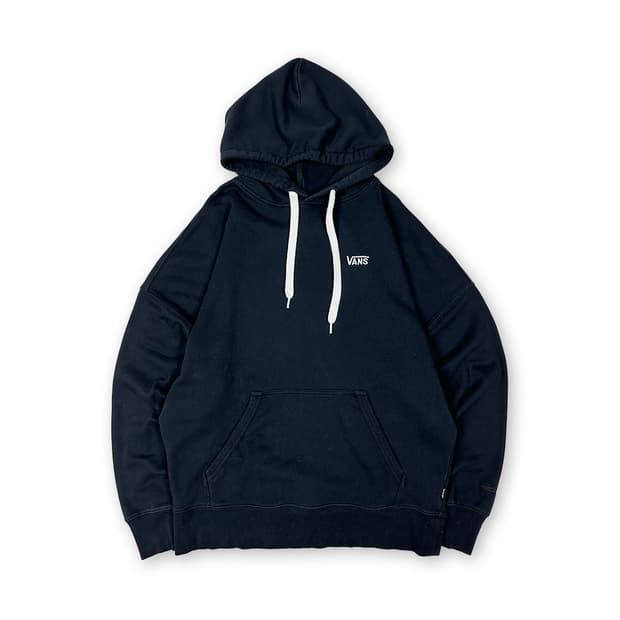 반스 로고 오버핏 후드티