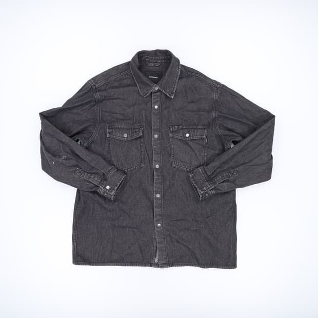 M 커버낫 흑청 데님 자켓 셔츠 0318H1