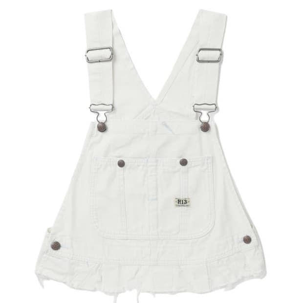 R13 알써틴 데이먼 화이트데님 탱크탑 