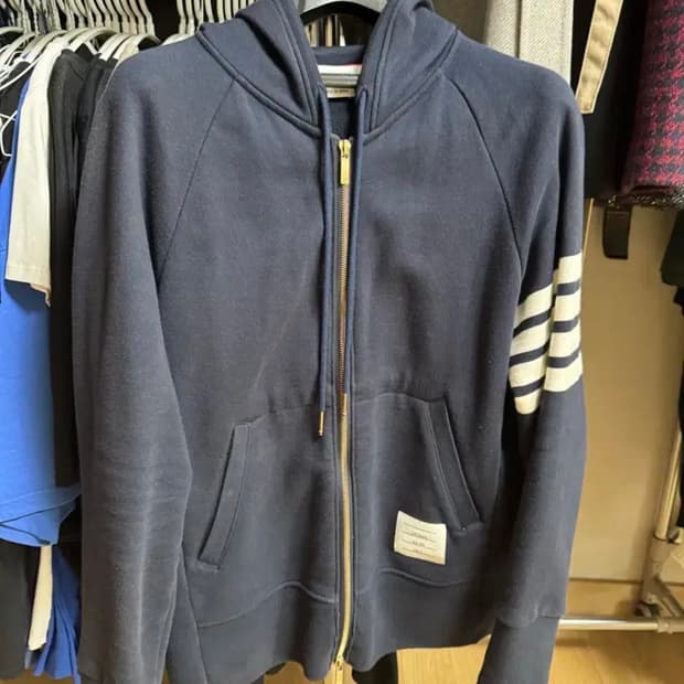 톰브리운 후드집업 네이비 3사이즈