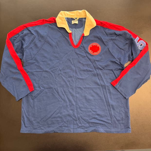 BODE REC. Lakewood Polo 블루 레드 배색  티셔츠 XL