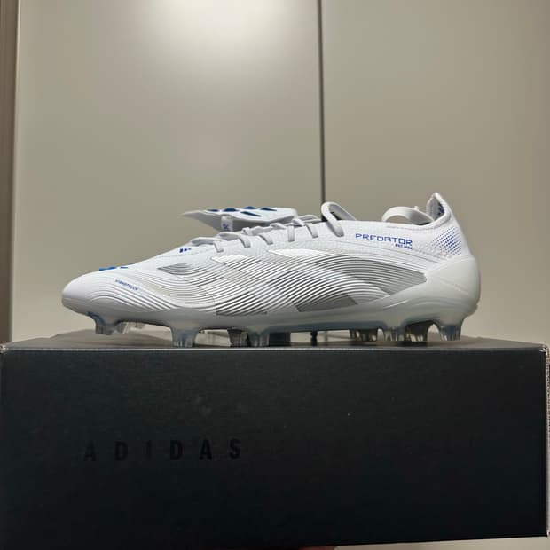아디다스 프레데터 엘리트 폴드오버 텅 FG 클리츠 클라우드 화이트 실버 