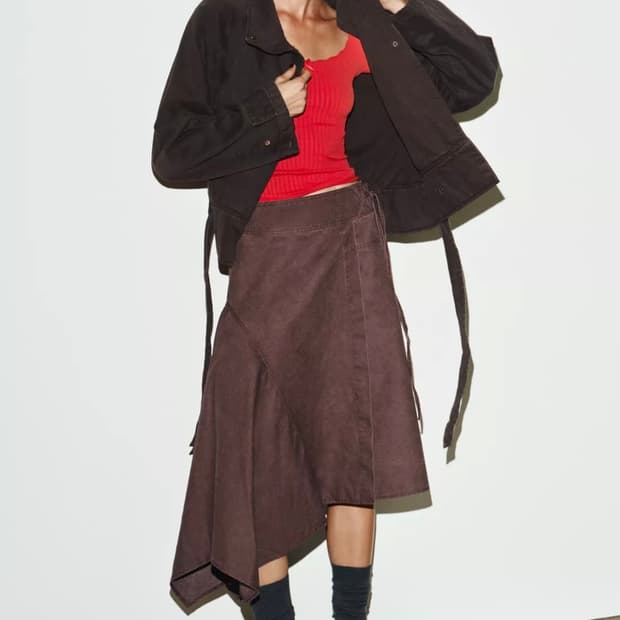 자라 워싱효과 비대칭 파라오 스커트