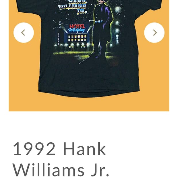 Vintage 90s 스크린스타즈 티셔츠 행크윌리엄 주니어 콘서트티셔츠