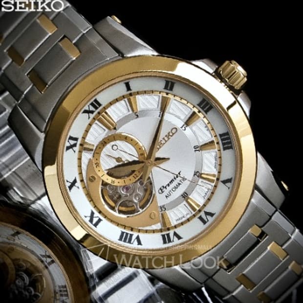 정품] Seiko 세이코 프리미어 실버 오토매틱 투톤 시계