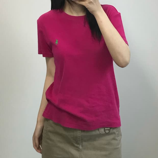 폴로 랄프로렌 핑크 반팔 티셔츠