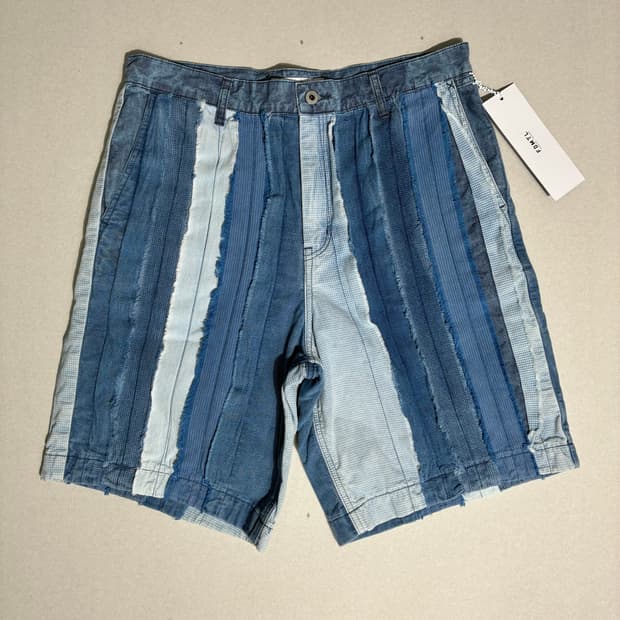 FDMTL 펀더멘탈 오비 스트립 데님 반바지 W32