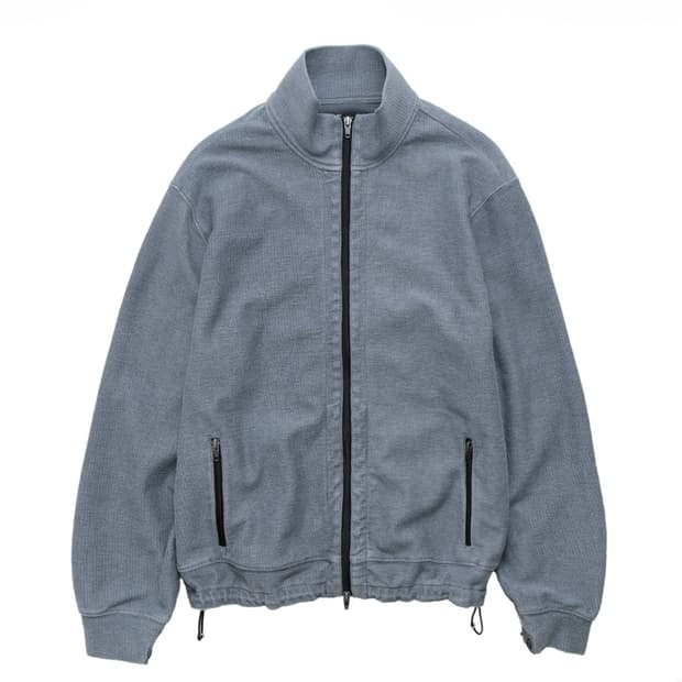 4) 폴리테루 루즈드 집 업 자켓 블루